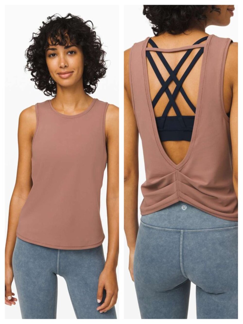 Lululemon Deep Stretch Tank *Nulu L Spanish Oak